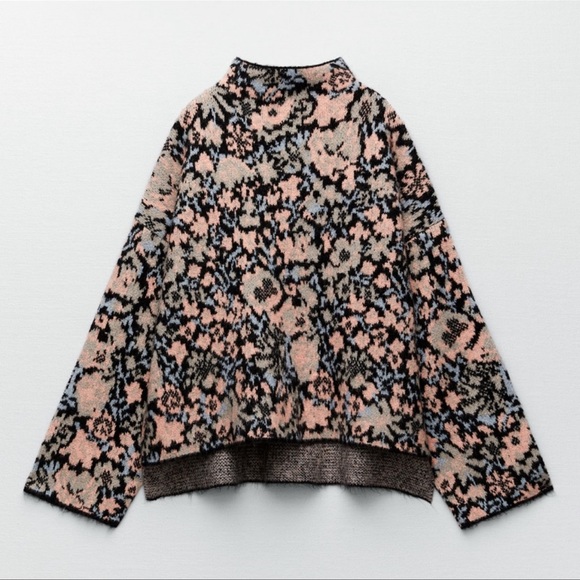ZARA FOORAL JACQUARD KNIT SWEATER LIMITED EDITION | SIZE: M | NWT - Picture 1 of 8